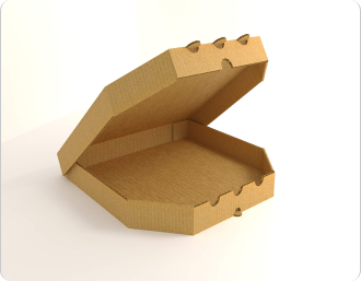 Короб под пиццу (закруглённый)